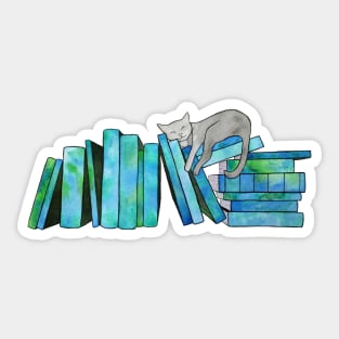 Literary Naps Blue Sticker